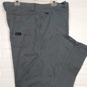 Wrangler big man's gray carpenter work pants with 8 pockets size 42x30